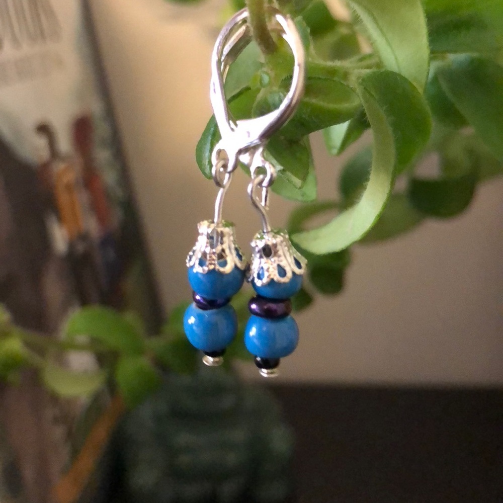 Gorgeous blue and purple earrings!